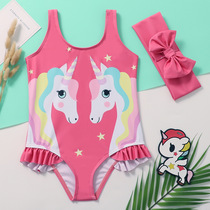 Girl Conjoined Bikini Swimsuit Princess Baby Integrated Swimsuit Children Ocean Gas Spa Girl Swimsuit