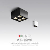 Four-head spotlights without main lights Household square COB box grille lights Bold lights Ceiling lights led surface mounted downlights