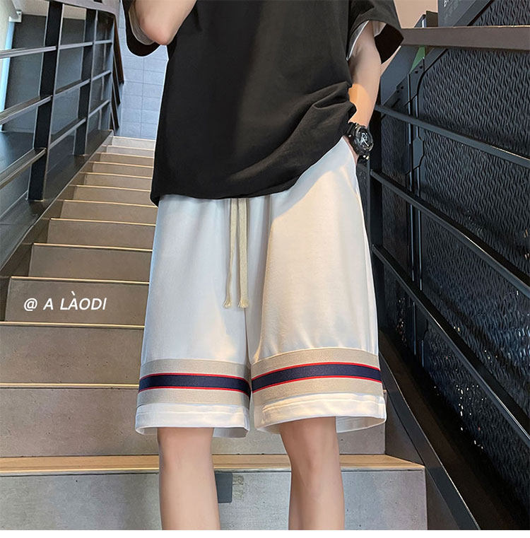 夏季织带五分裤美潮短裤d331k677p40