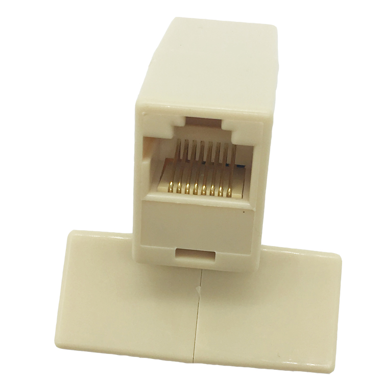 network straight-through head rj45 network cable connector network double-pass head adapter network cable to connector crystal head