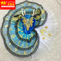 Customize ballet performance Dance suit Adult tutu new harness dance dress Swan Lake Invisible zipper fluffy dress damp