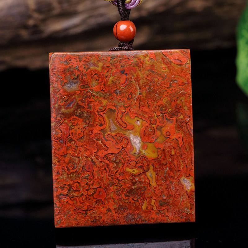 战国红玛瑙牌子 方牌平安无事牌吊坠项链毛衣链 多款可选一图一物