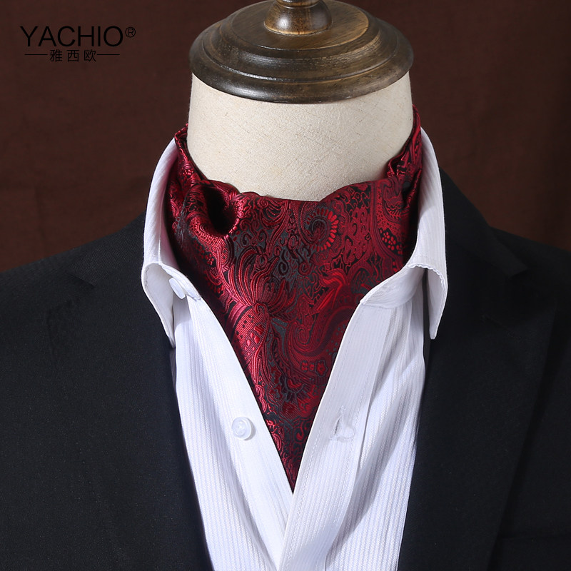 雅西欧韩版领巾英伦商务西装衬衫长款双面领口丝巾潮男领口巾围巾