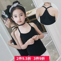 Child costume girl Moder Cotton Y-shaped vest thin Korean version body repair underneath wearing pure color girdle belt summer vest