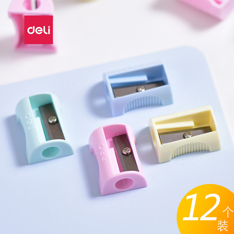 48 pas of effective mini pencil sharpeners for pupils, children's pencil sharpeners, pencil sharpeners, pencil sharpeners, simple cartoon cute candy color kindergarten small pencil sharpeners, stationery wholesale