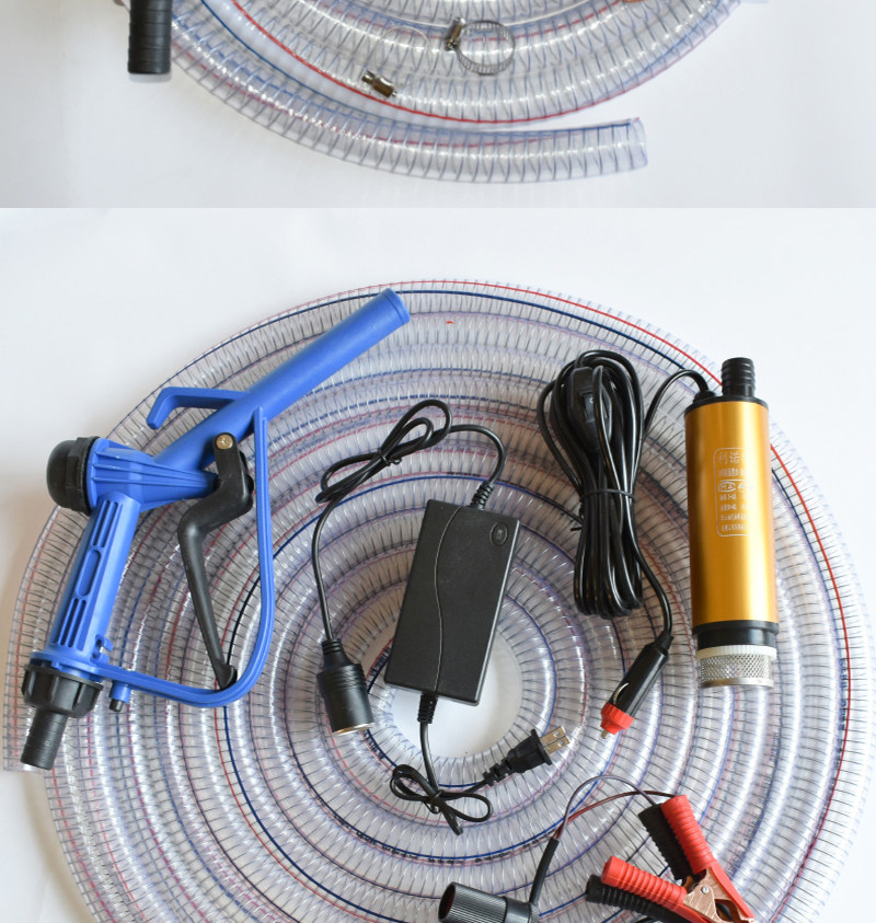 小型电瓶油泵微型油抽子12v24v电动加油铝合金抽水柴油自吸泵包邮