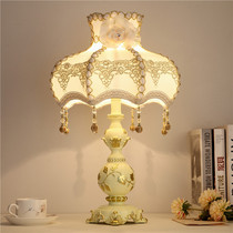 Table lamp Bedside lamp European romantic warm wedding creative wedding room ins girl warm light bedroom decoration table lamp