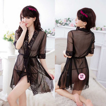 Sexy Lace Pyjamas Big Code Seductive Erotics Lingerie Short Skirt Transparent Passion Teasing Gift Clairvoyt Kit Bed