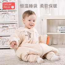 Baby childrens baby constant temperature sleeping bag spring autumn and winter newborn anti-kick quilt artifact four seasons universal pajamas thickened quilt