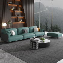 Nordic Fancy Light Lavish Real Leather Sofa Living Room Minimalist Eurostyle Wind Small House Style Real Leather Sofa Leather Art Guest Hall Furniture