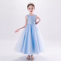 Girls high-end dress little girl birthday foreign princess dress childrens piano performance costume flower girl wedding dress
