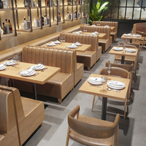 Milk Tea Shop Table and Chair Western Restaurant Cafe Card Seat Sofa Catering Snack Bar Dessert Shop Burger Restaurant Table and Chair Combination
