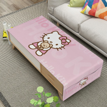Japanese-style kt cat cartoon coffee table cloth table mat table mat waterproof and anti-soup thick plaid tablecloth fabric cover towel cover cloth