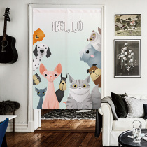 Nordic cartoon decoration velcro curtain cabinet curtain dustproof curtain Fitting room door curtain curtain fabric childrens room curtain