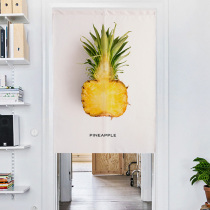Fruit shop pineapple commercial decoration living room partition curtain fabric bedroom household curtain curtain windproof kitchen door curtain