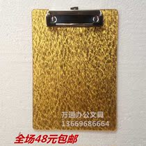 Wholesale open single This clip open single clip golden acrylic writing tablet menu clip Vegetable Clip Folder Plate pay clip