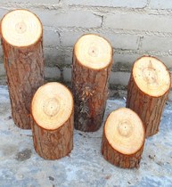 American Rural Natural Cedar Sloping Wooden Stakes Ornament Wooden Point Wall Decoration Solid Wood Ornaments Prop