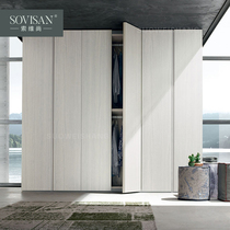Sovishang wardrobe custom whole top cloakroom swing door simple whole house furniture love grid plate custom