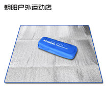 Outdoor moisture proof mat 3 people 4 people lunch break sleeping mat Aluminum film grass camping double tent mat Ultra-lightweight picnic mat