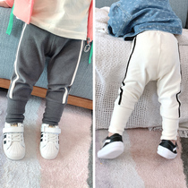 Childrens clothing baby spring clothing bottoming casual trousers girls foreign Korean version of small feet pants children 1 2 3 years old white pants