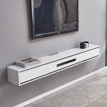 Light luxury hanging small living room TV cabinet wall shelf Modern simple ultra-thin narrow bedroom wall hanging cabinet