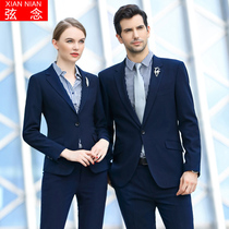 Men and women with the same style of professional clothes womens new fashion temperament business formal suit suit female hotel front desk overalls