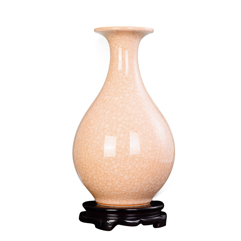 Jingdezhen ceramic vase borneol archaize crack glaze vase modern household to decorate the living room TV ark, furnishing articles