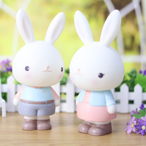 Rabbit piggy bank banknotes coins dual-use children adults can get girls Boys anti-fall Net red creative little cute