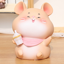 Mouse piggy bank Rat Boy Girl Net red anti-fall creative cute childrens piggy bank decoration girl gift