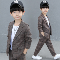 Boy suit autumn suit suit 2021 new foreign atmosphere big children handsome boy Net Red Spring Autumn Tide childrens clothing
