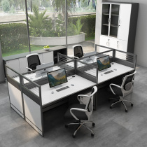 Guangzhou desk screen partition staff four working table staff table card holder 4 6 person Office table and chair combination