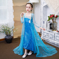 Ice and snow Chienties Princess Leias dress girl acted out of Elsa Lian dress child Aisha dress girl gown Spring Summer