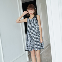 Pregnant women dress summer round neck sleeveless bottom skirt 2021 New Korean version loose fashion maternity dress