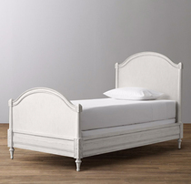 American solid wood bed French antique childrens bed Boy girl 1 2 meters single bed Teen 1 5 meters storage bed