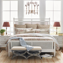 American solid wood bed French style retro doing old vines 1 5 m bed minimalist Nordic accommodation 1 8 main sleeper double wedding bed