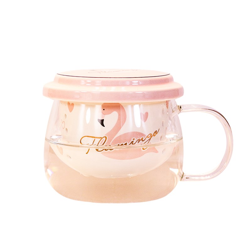 The household separation tea tea glass with cover with The female office lovely ceramic filter scented tea