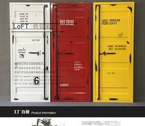 American retro industrial air door wrought iron container door bar KTV door bathroom door entrance door sliding door