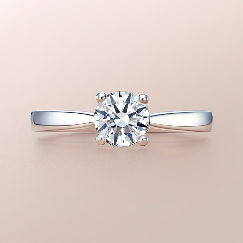 dr darryring求婚戒指白18k金钻石戒指定制30分结婚钻戒正品女