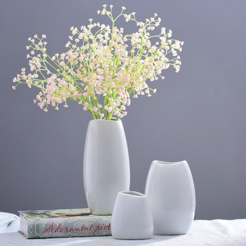 Jingdezhen I and contracted white ceramic vases, dry flower, flower arranging machine table sitting room tea table decorations furnishing articles