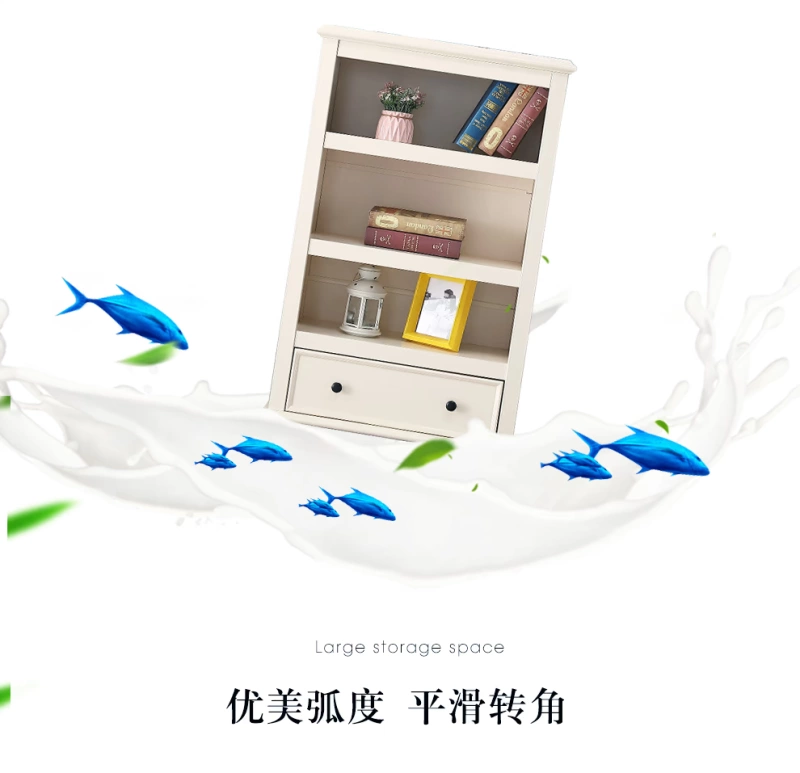 Ưu đãi đặc biệt giải phóng mặt bằng Tủ sách nước Mỹ tủ sách kết hợp đơn giản màu trắng căn hộ nhỏ phòng học nội thất tủ sách lưu trữ - Buồng