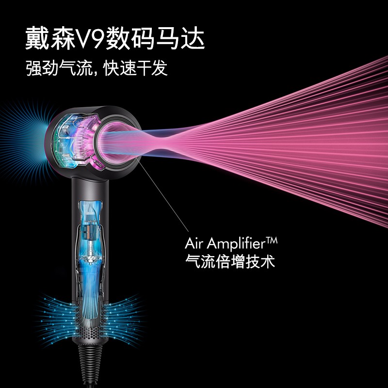 dyson dyson hair dryer supersonic hd03 china red home anion hair care high power gift