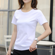 High quality white mercerized cotton T-shirt women short sleeve 2020 Summer Slim round neck half sleeve mercerized cotton base shirt Women