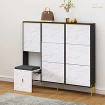 New shoe cabinet household door simple modern small apartment ultra-thin dump door outside the entrance entrance cabinet 17cm entrance