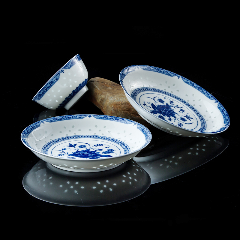 Dishes suit household of Chinese style and contracted hand - cut small pure and fresh and jingdezhen ceramic tableware ceramics Dishes