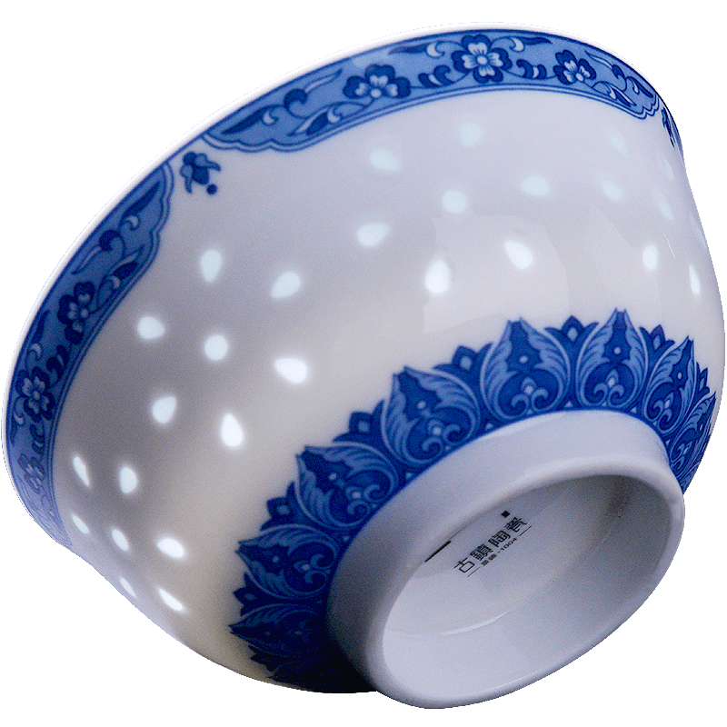 Jingdezhen Chinese eating bread and butter of household ceramic bowl silverware individual creative move creative jobs hand - cut spring dishes