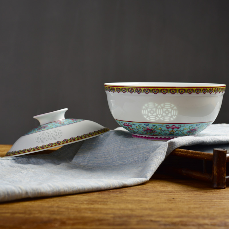 Ancient ceramics jingdezhen ceramics with tureen soup bowl dish dish tureen machine plate in use