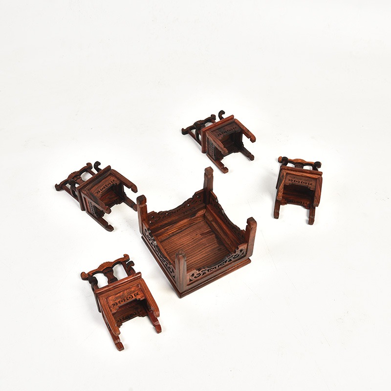 Pianology picking red mahogany handicraft furnishing articles base acid branch backrest table of Ming and the qing antique solid wood miniature furniture model