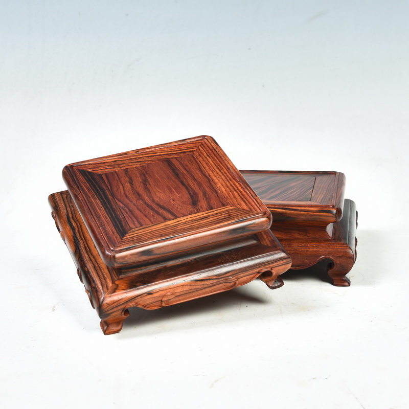 Red rosewood carving furnishing articles it base base mahogany base square vase flowerpot base solid wood