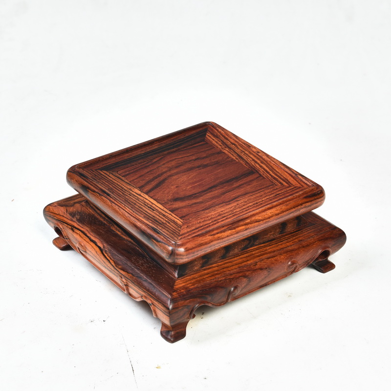 Red rosewood carving furnishing articles it base base mahogany base square vase flowerpot base solid wood