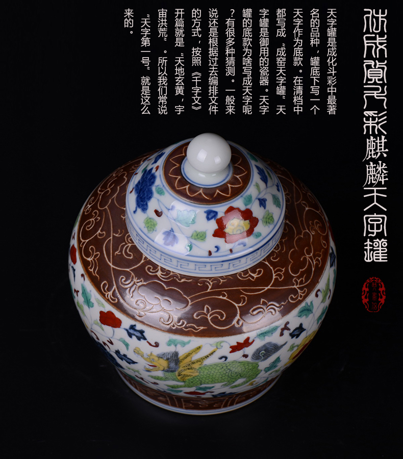 Pianology picking jingdezhen hand - made antique porcelain furnishing articles chenghua bucket color word benevolent day tea pot